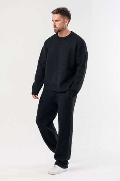 LEGEND LONDON KNITWEAR - SWEATER KNIT SWEATER - BLACK