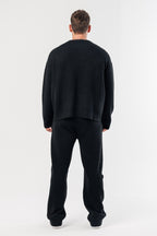 LEGEND LONDON KNITWEAR - SWEATER KNIT SWEATER - BLACK