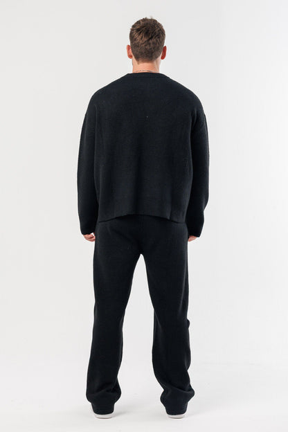 LEGEND LONDON KNITWEAR - SWEATER KNIT SWEATER - BLACK