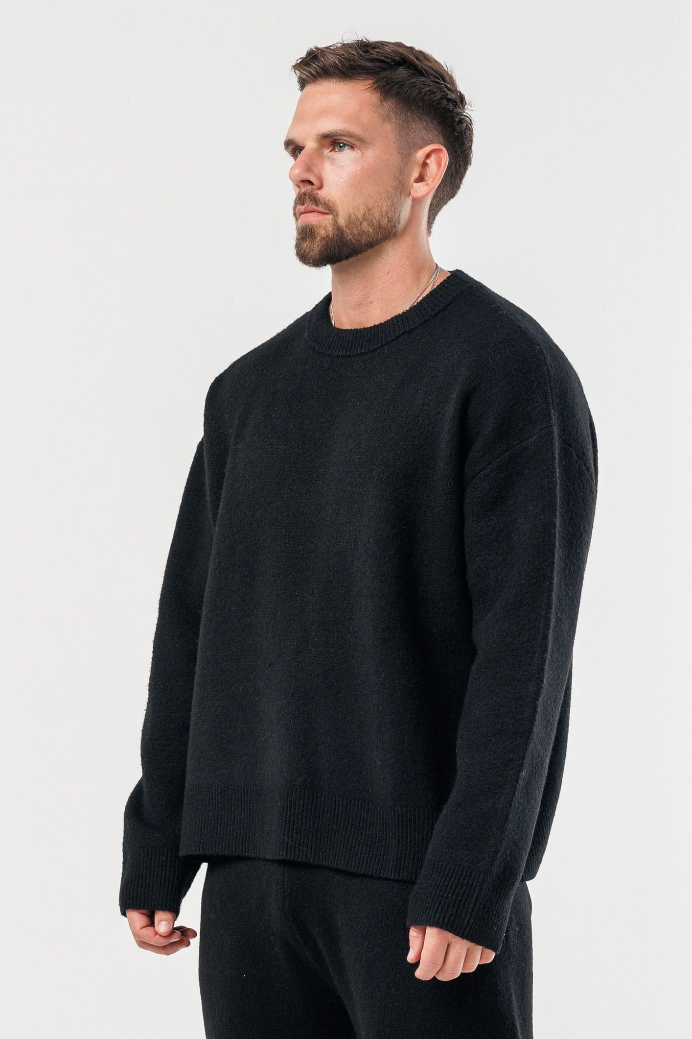 LEGEND LONDON KNITWEAR - SWEATER KNIT SWEATER - BLACK