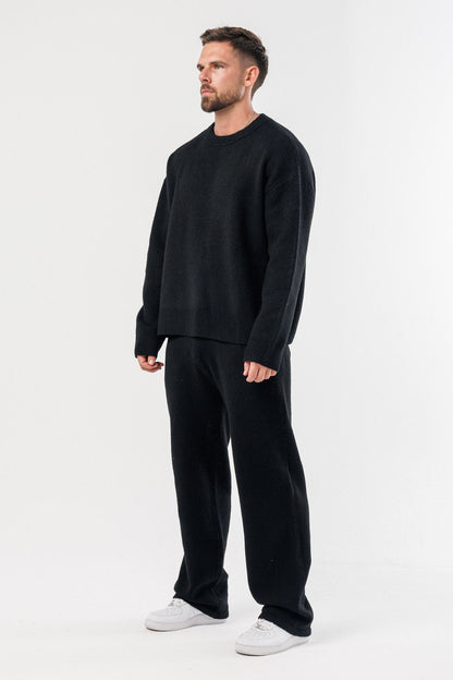 LEGEND LONDON KNITWEAR - SWEATER KNIT SWEATER - BLACK