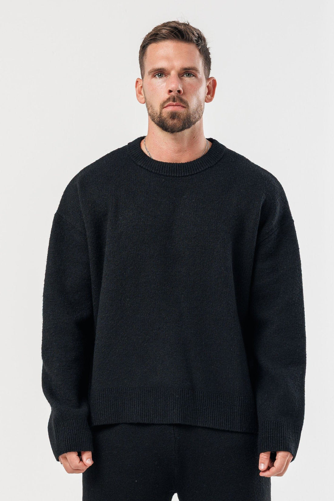 LEGEND LONDON KNITWEAR - SWEATER KNIT SWEATER - BLACK