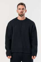 LEGEND LONDON KNITWEAR - SWEATER KNIT SWEATER - BLACK