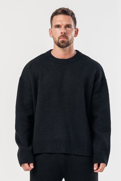 LEGEND LONDON KNITWEAR - SWEATER KNIT SWEATER - BLACK