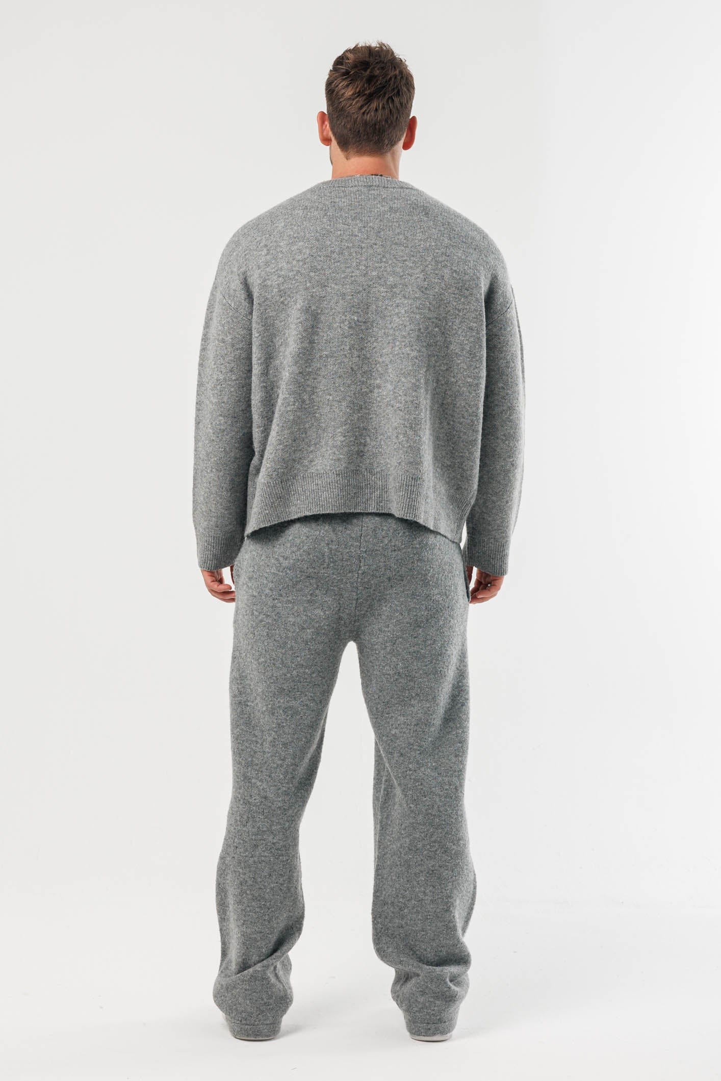 LEGEND LONDON KNITWEAR - SWEATER KNIT SWEATER - GREY MARL