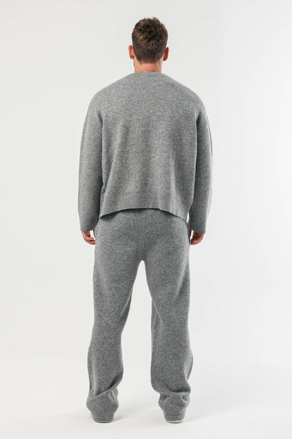 LEGEND LONDON KNITWEAR - SWEATER KNIT SWEATER - GREY MARL