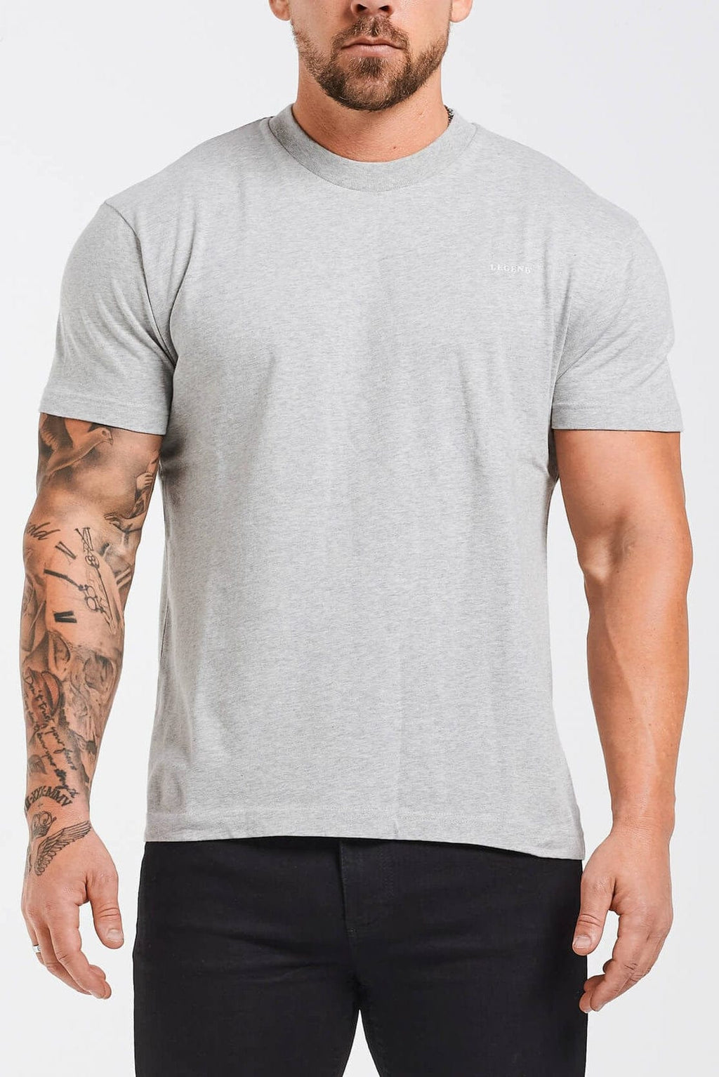Legend London OUTLET PREMIUM BASICS T-SHIRT (NO LOGO) - GREY MARL