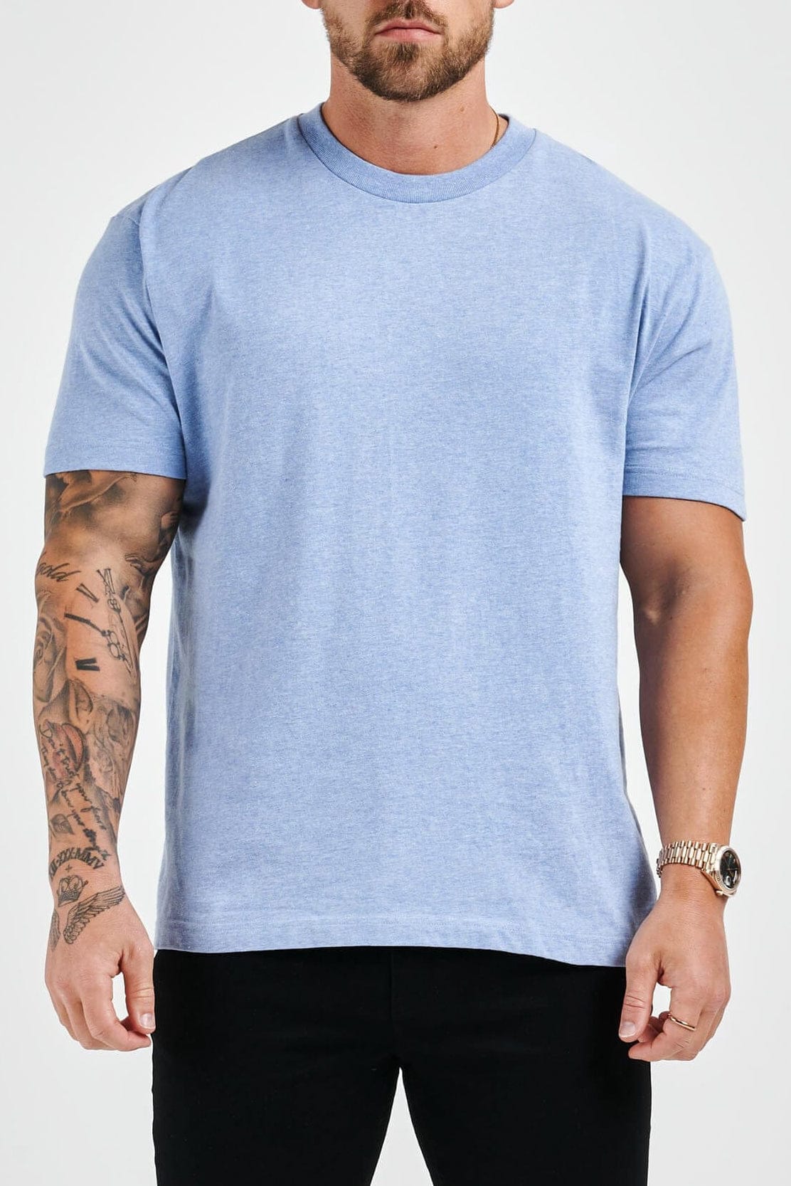 Legend London OUTLET PREMIUM BASICS T-SHIRT (NO LOGO) - LIGHT BLUE MARL