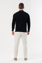 Legend London Polo - COAST COAST LONG SLEEVE POLO - BLACK