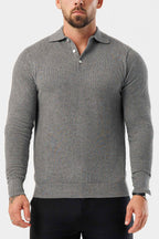 Legend London Polo - COAST COAST LONG SLEEVE POLO - DARK GREY