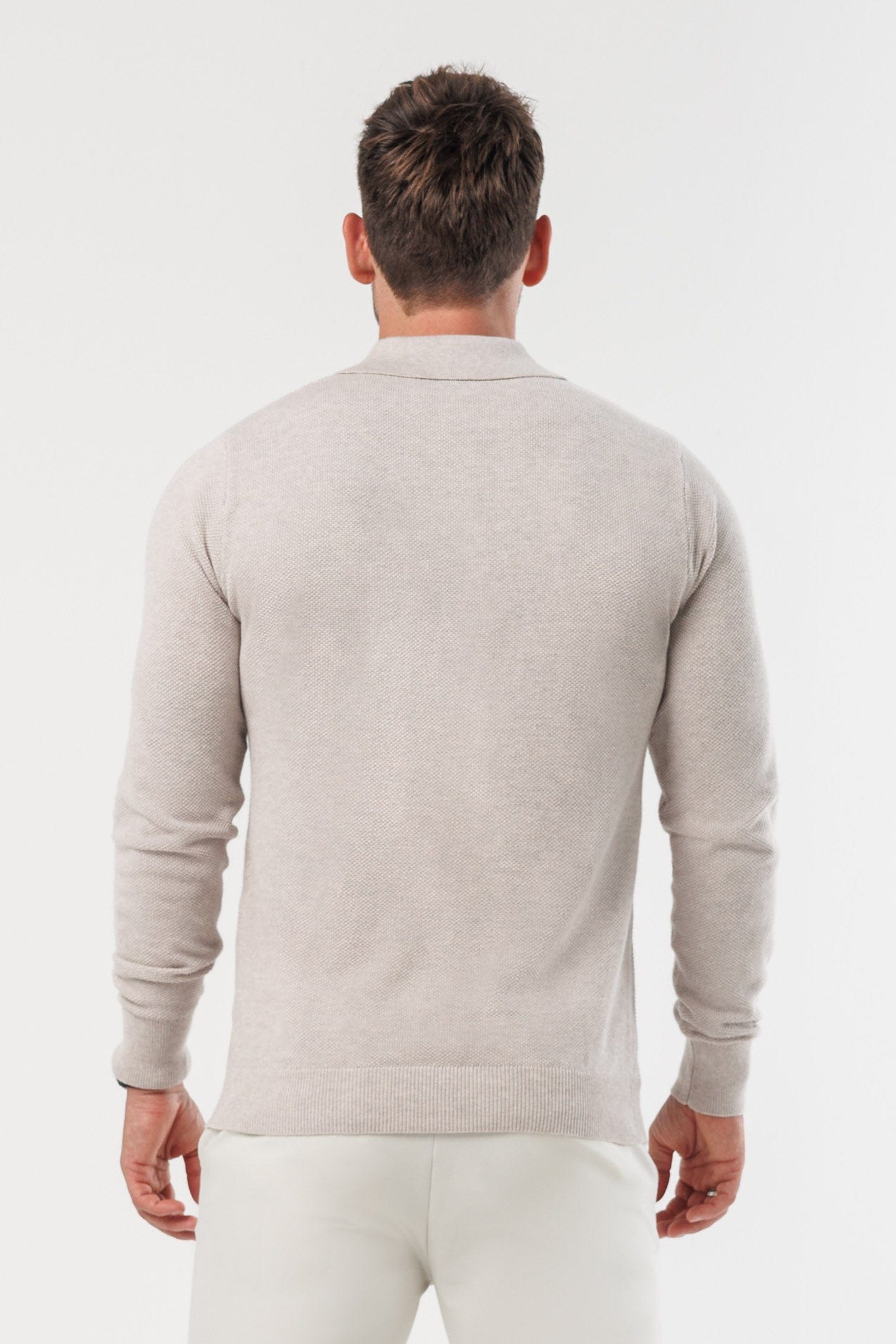 Legend London Polo - COAST COAST LONG SLEEVE POLO - DEEP STONE
