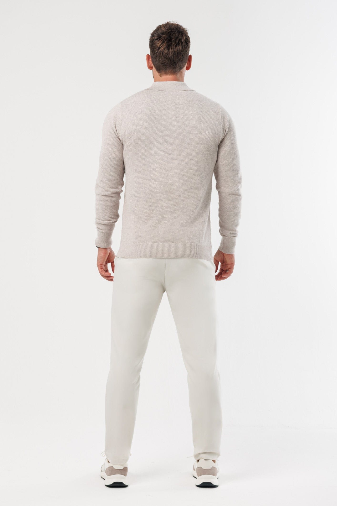 Legend London Polo - COAST COAST LONG SLEEVE POLO - DEEP STONE