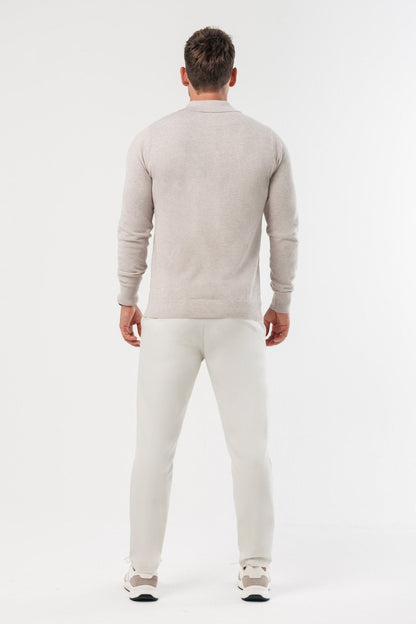 Legend London Polo - COAST COAST LONG SLEEVE POLO - DEEP STONE