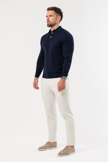 Legend London Polo - COAST COAST LONG SLEEVE POLO - NAVY