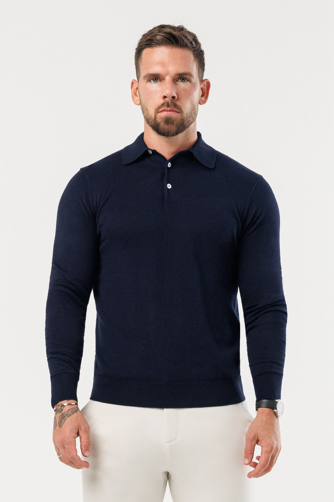 Legend London Polo - COAST COAST LONG SLEEVE POLO - NAVY