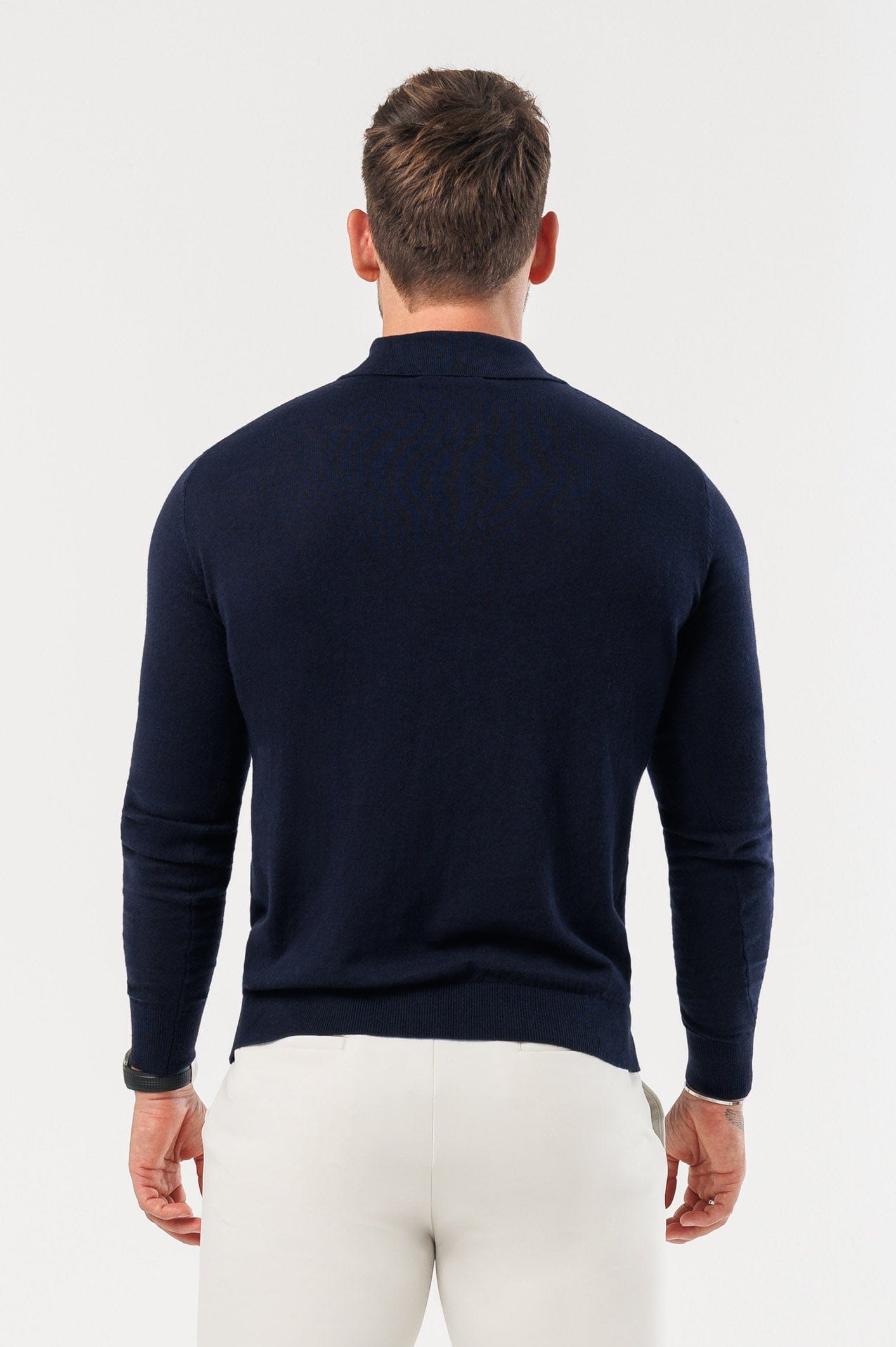 Legend London Polo - COAST COAST LONG SLEEVE POLO - NAVY