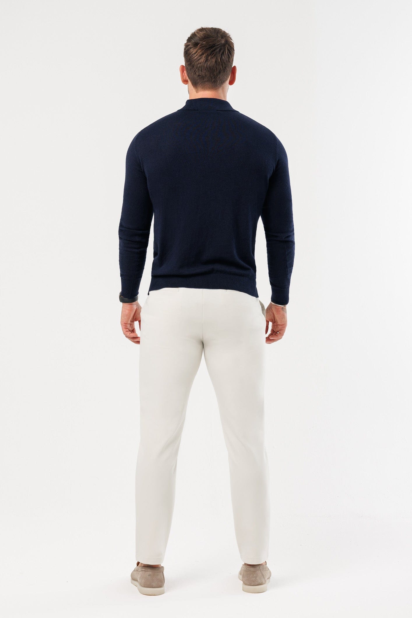 Legend London Polo - COAST COAST LONG SLEEVE POLO - NAVY