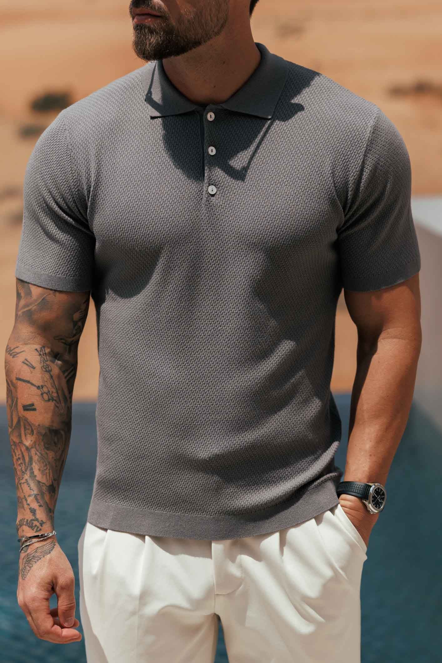 SANTAL POLO - DARK GREY – Legend London