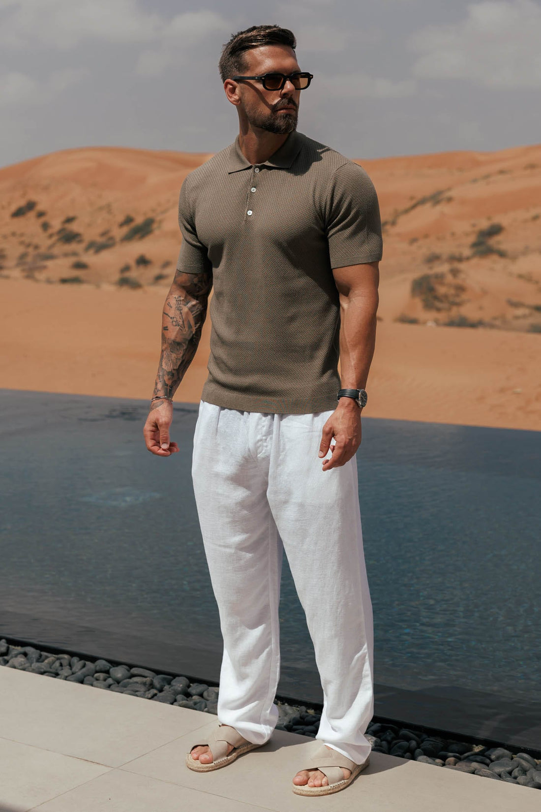 Legend London POLO SANTAL POLO - OLIVE