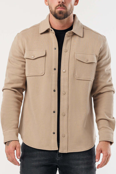 PIQUE-OVERHEMD – BEIGE