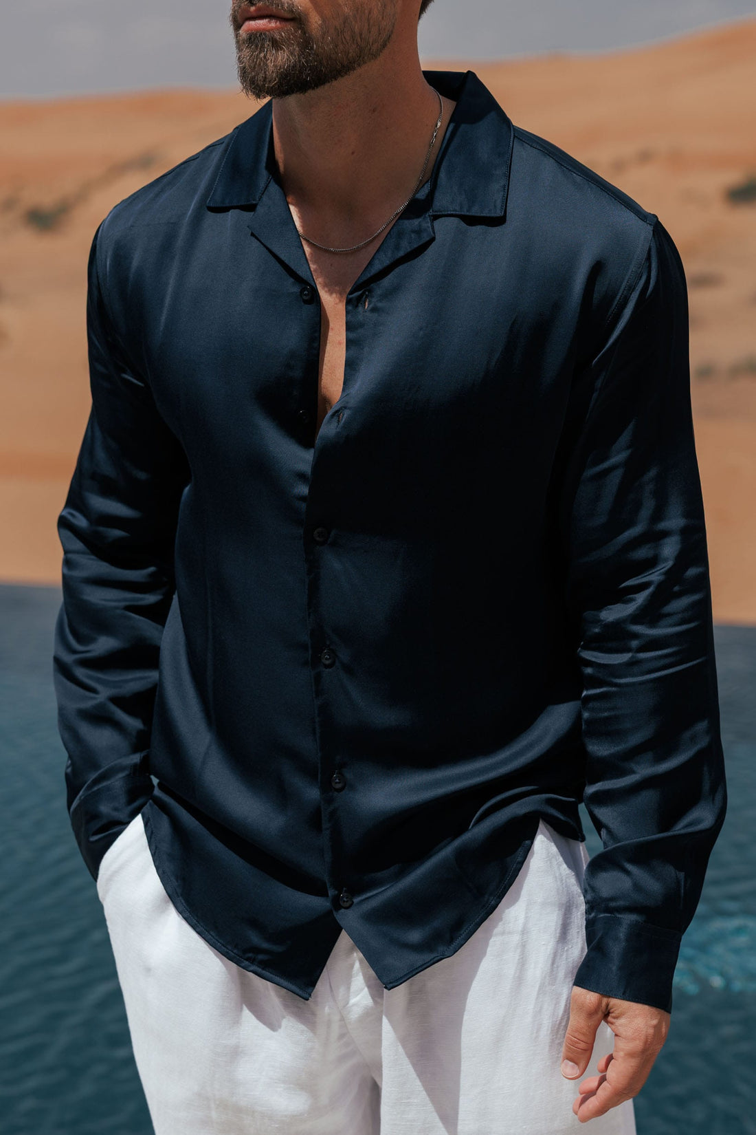 Legend London Shirt - Summer FLOW SHIRT - NAVY