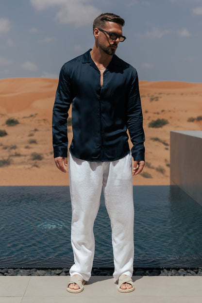 Legend London Shirt - Summer FLOW SHIRT - NAVY