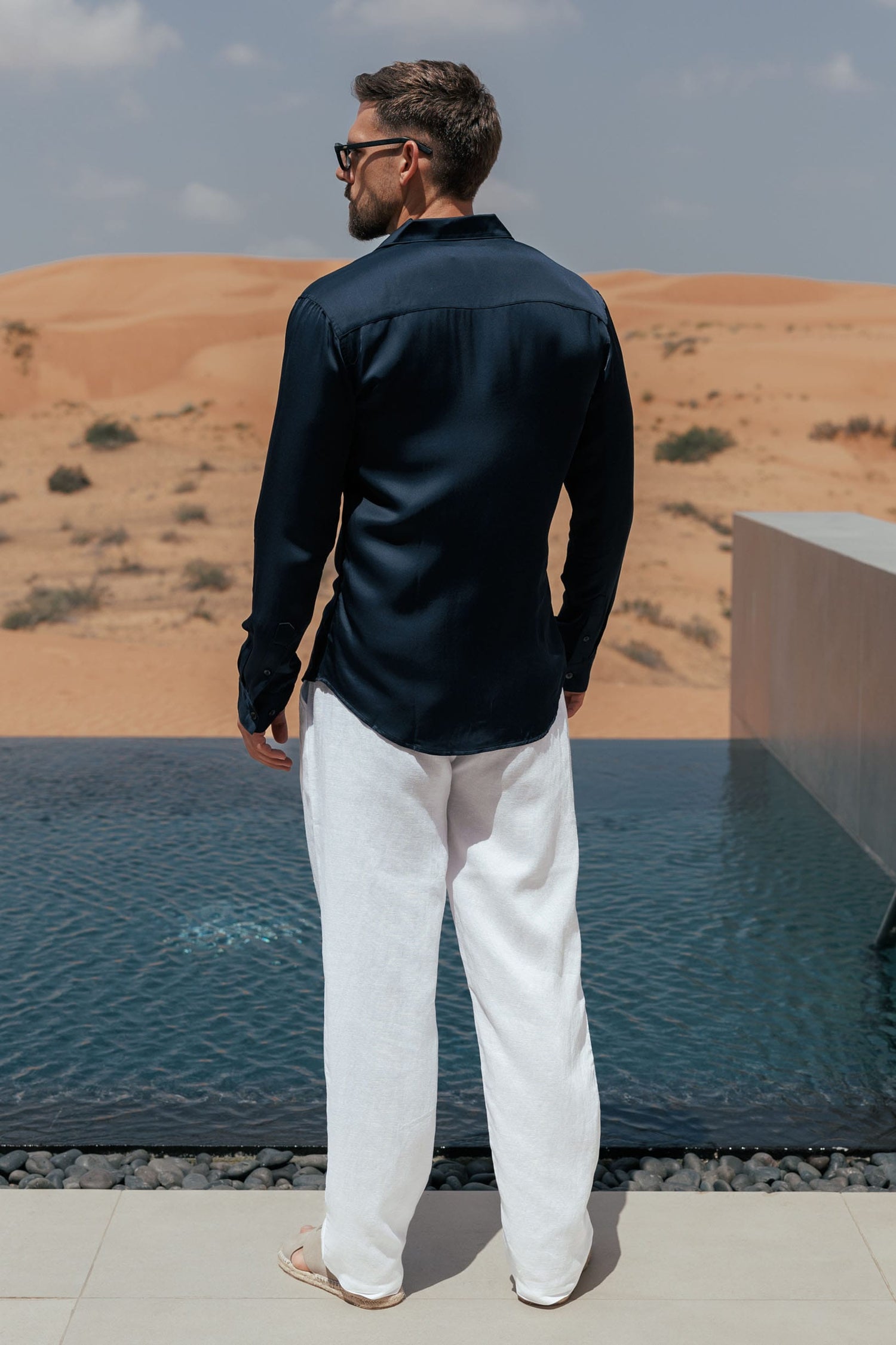 Legend London Shirt - Summer FLOW SHIRT - NAVY