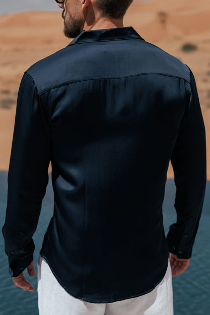 Legend London Shirt - Summer FLOW SHIRT - NAVY