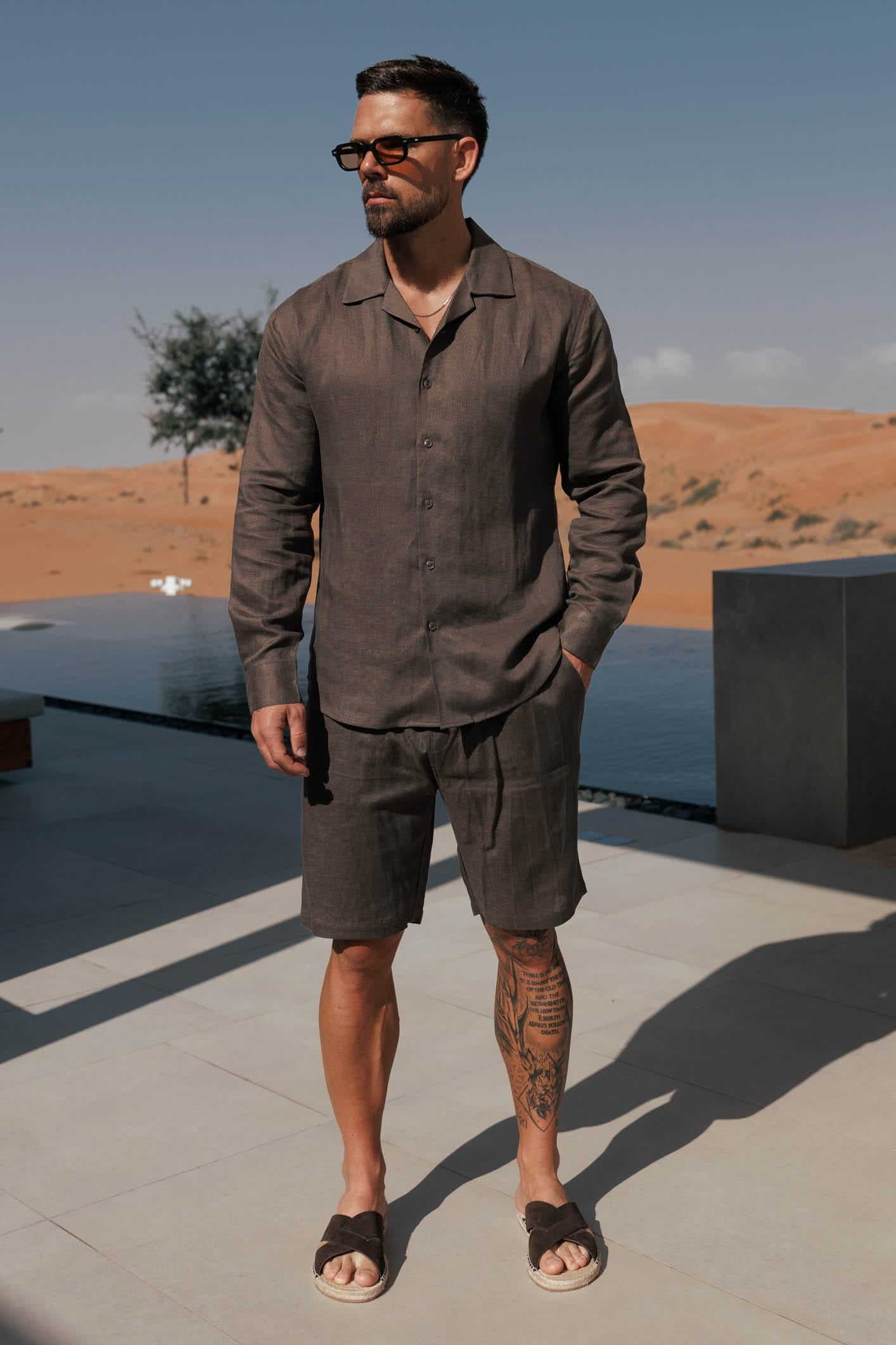 Legend London Shirt - Summer LINEN SHIRT - OAK