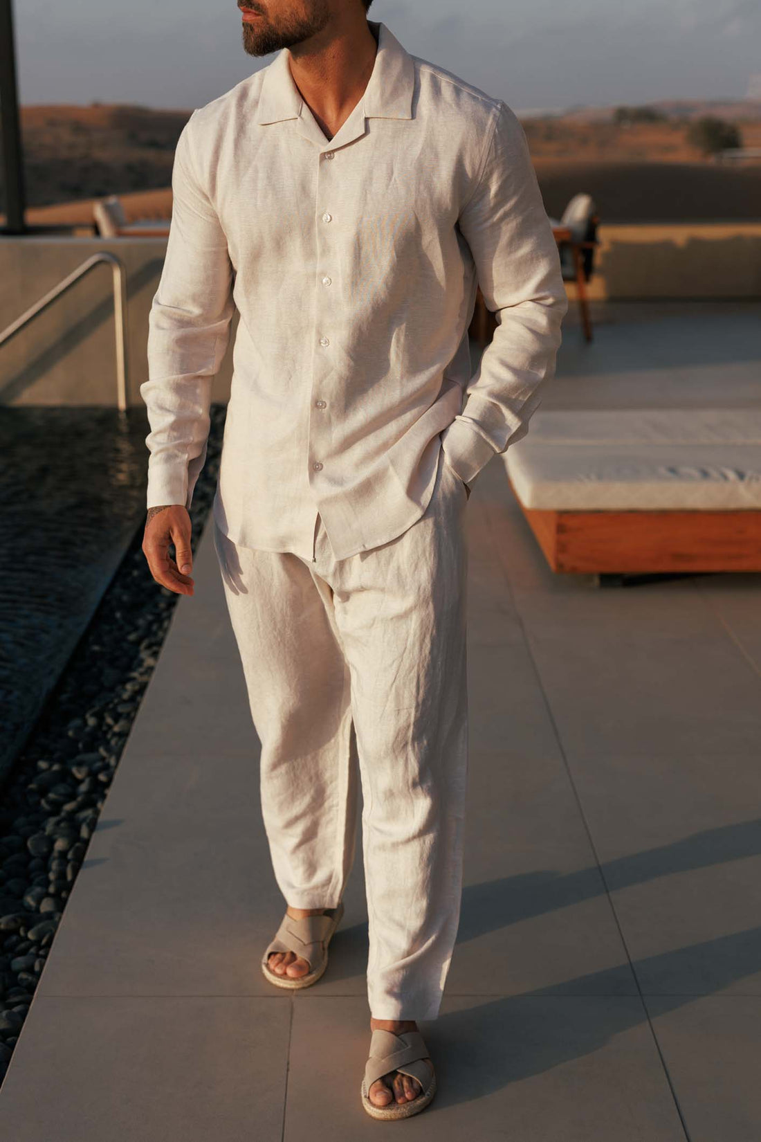 Legend London Shirt - Summer LINEN SHIRT - OAT