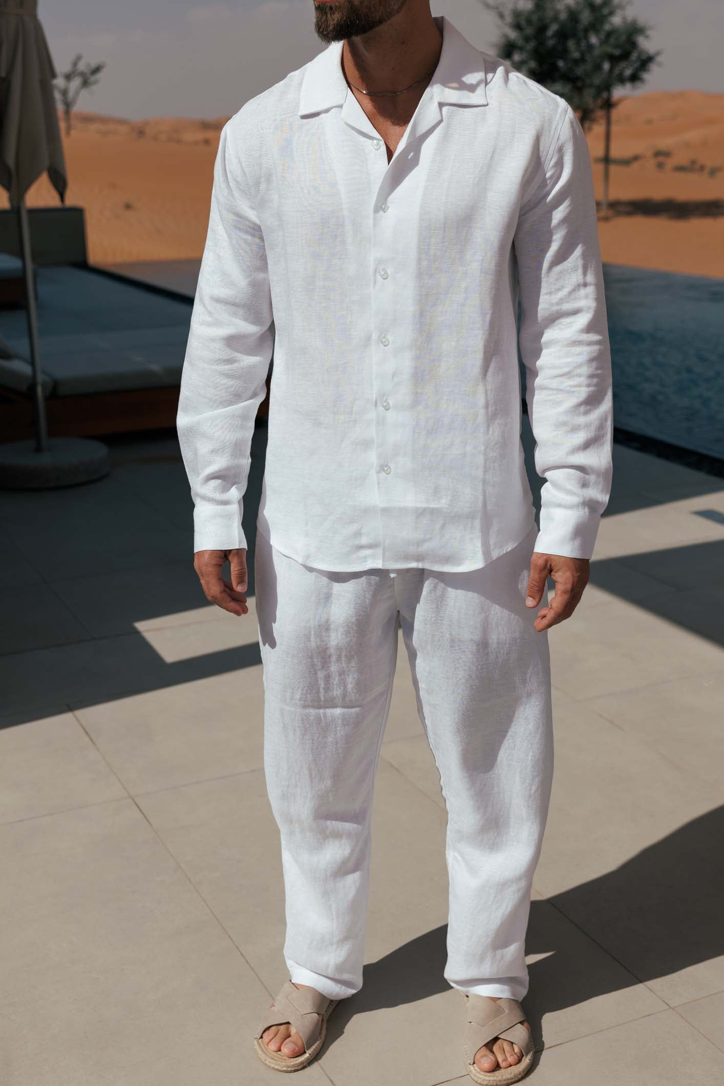 Legend London Shirt - Summer LINEN SHIRT - WHITE