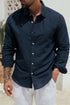 Legend London Shirt - Summer LUXE LINEN SHIRT - NAVY