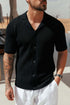 Legend London Shirt - Summer PEAK KNIT SHIRT - BLACK