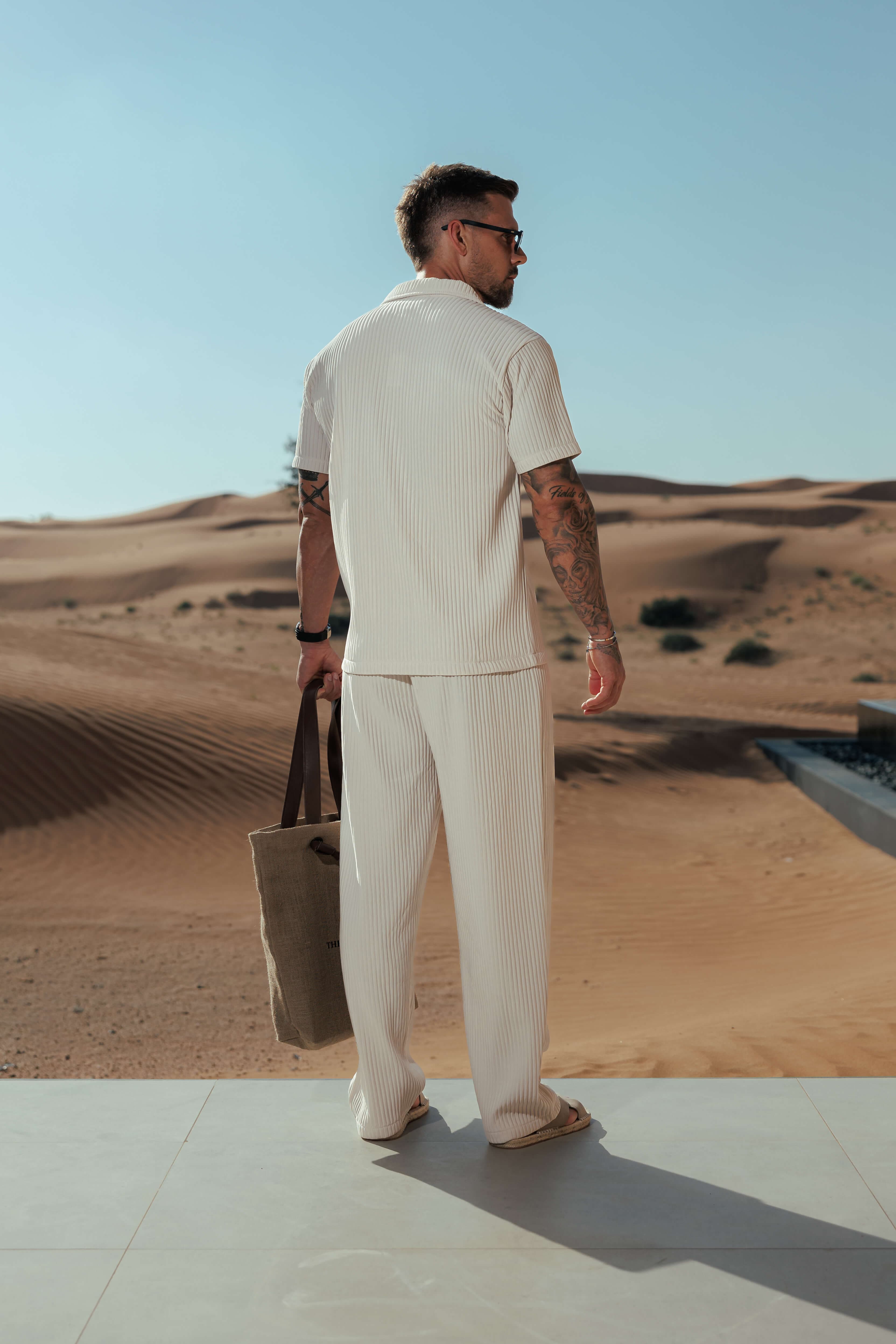 Legend London Shirt - Summer PLEATED SHIRT - BEIGE