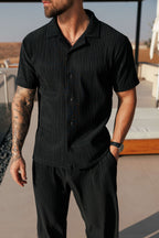 Camisa Legend London - Camisa plisada de verano - NEGRO