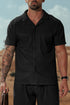 Legend London Shirt - Summer PLEATED SHIRT - BLACK