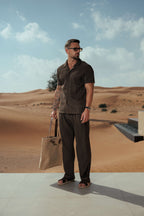 Legend London Shirt - Summer PLEATED SHIRT - BROWN