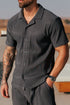 Legend London Shirt - Summer PLEATED SHIRT - GREY