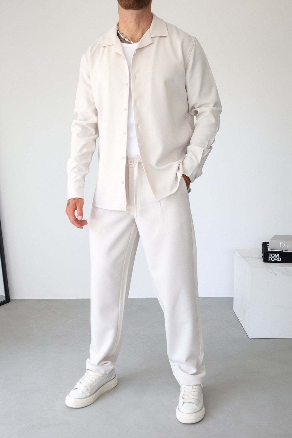 Legend London Shirt im Twin-Set - Beige