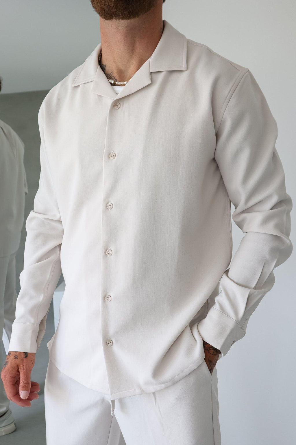Legend London Shirt im Twin-Set - Beige