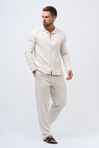 Legend London Shirt im Twin-Set - Beige