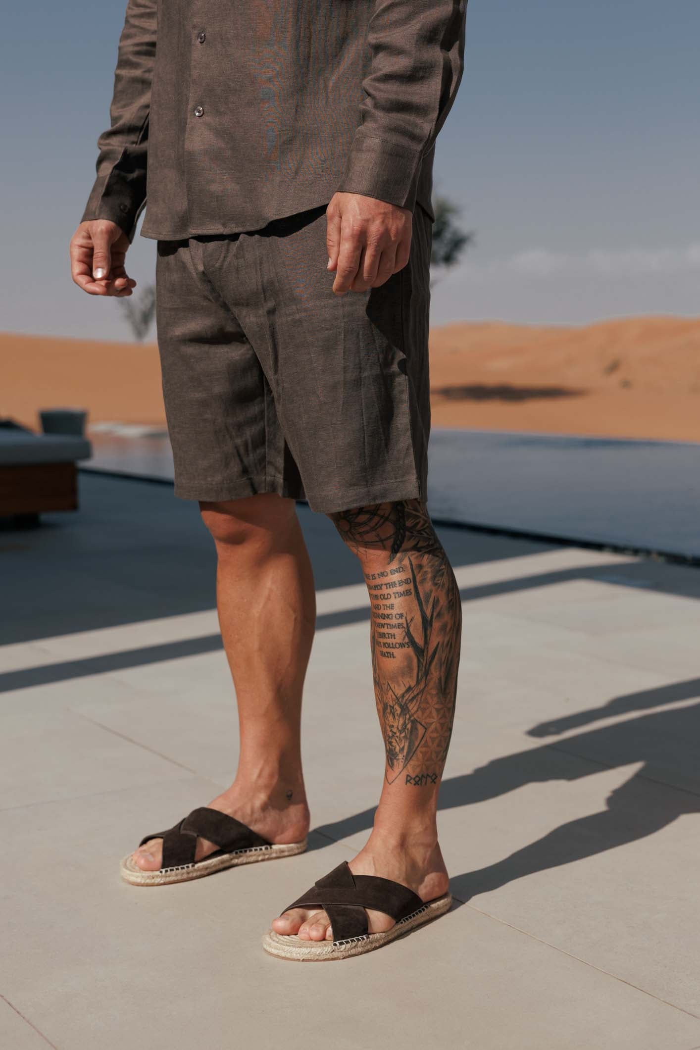 Legend London Short - Summer LINEN SHORT - OAK