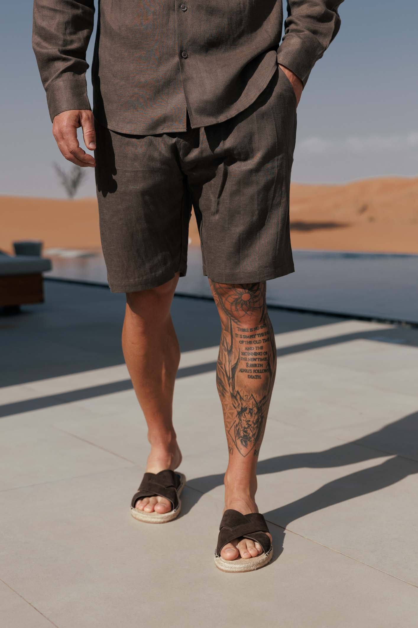 Legend London Short - Summer LINEN SHORT - OAK