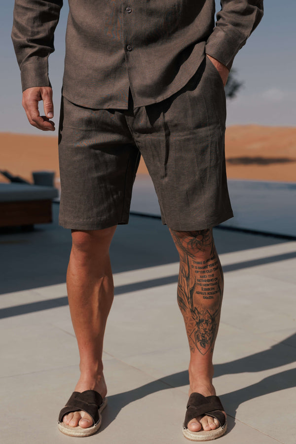 Short Legend London - short en lin d'été - chêne
