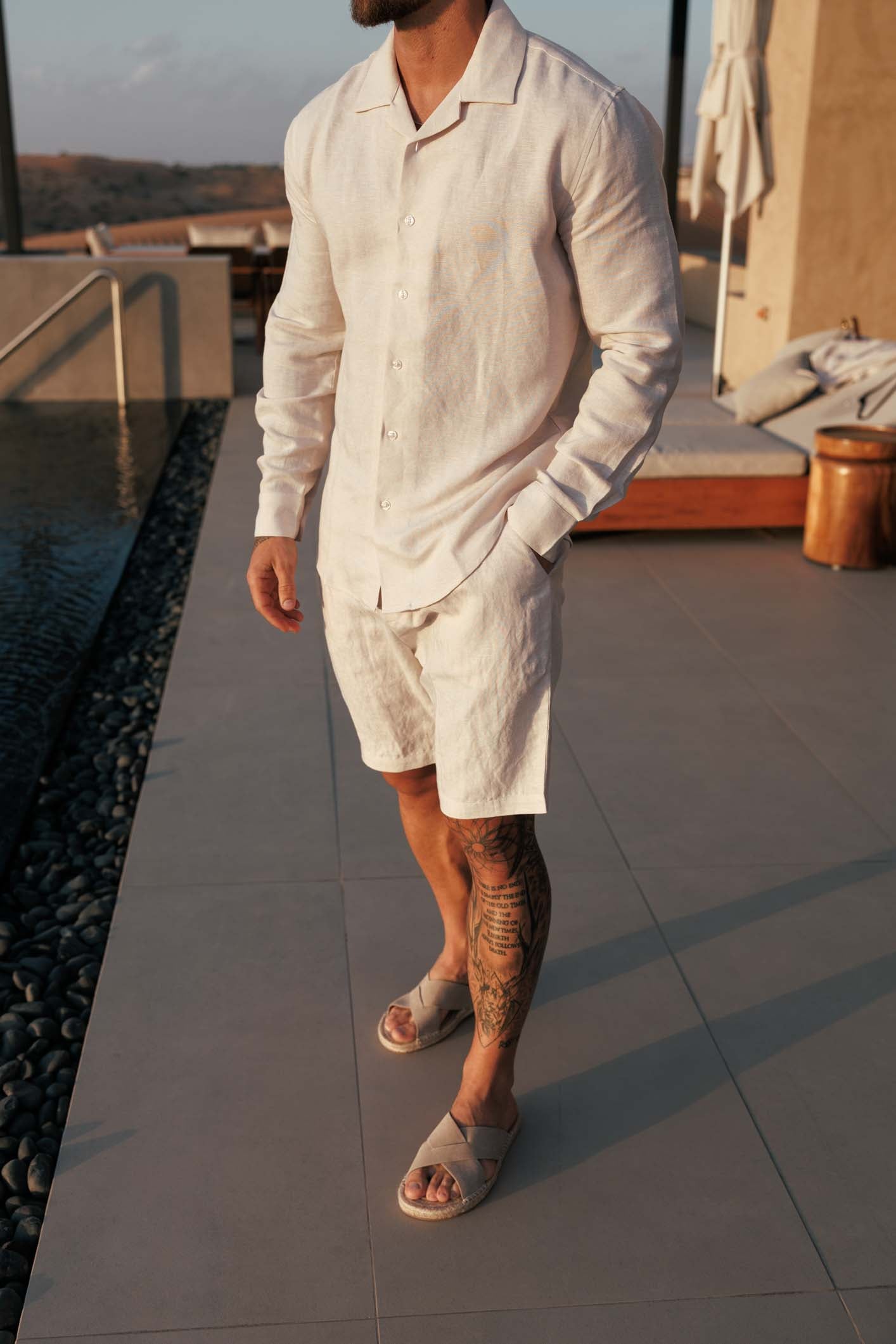 Legend London Short - Summer LINEN SHORT - OAT