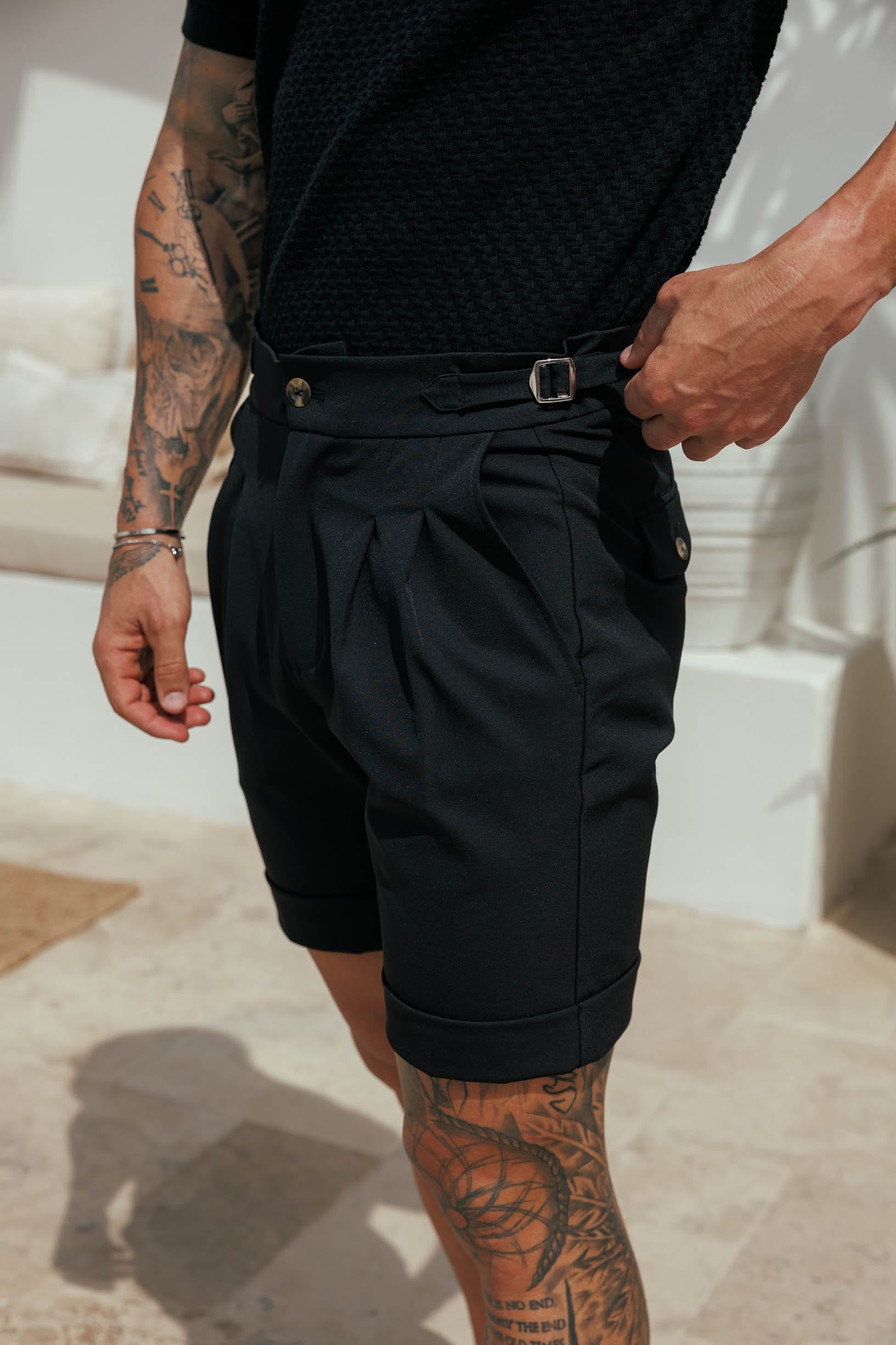 Legend London Short - Summer PREMIUM SIDE CINCH SHORT - BLACK