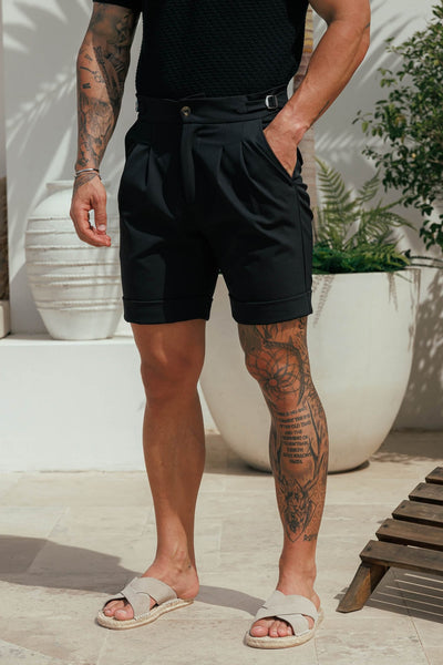 fr
Short premium à resserrage latéral - noir