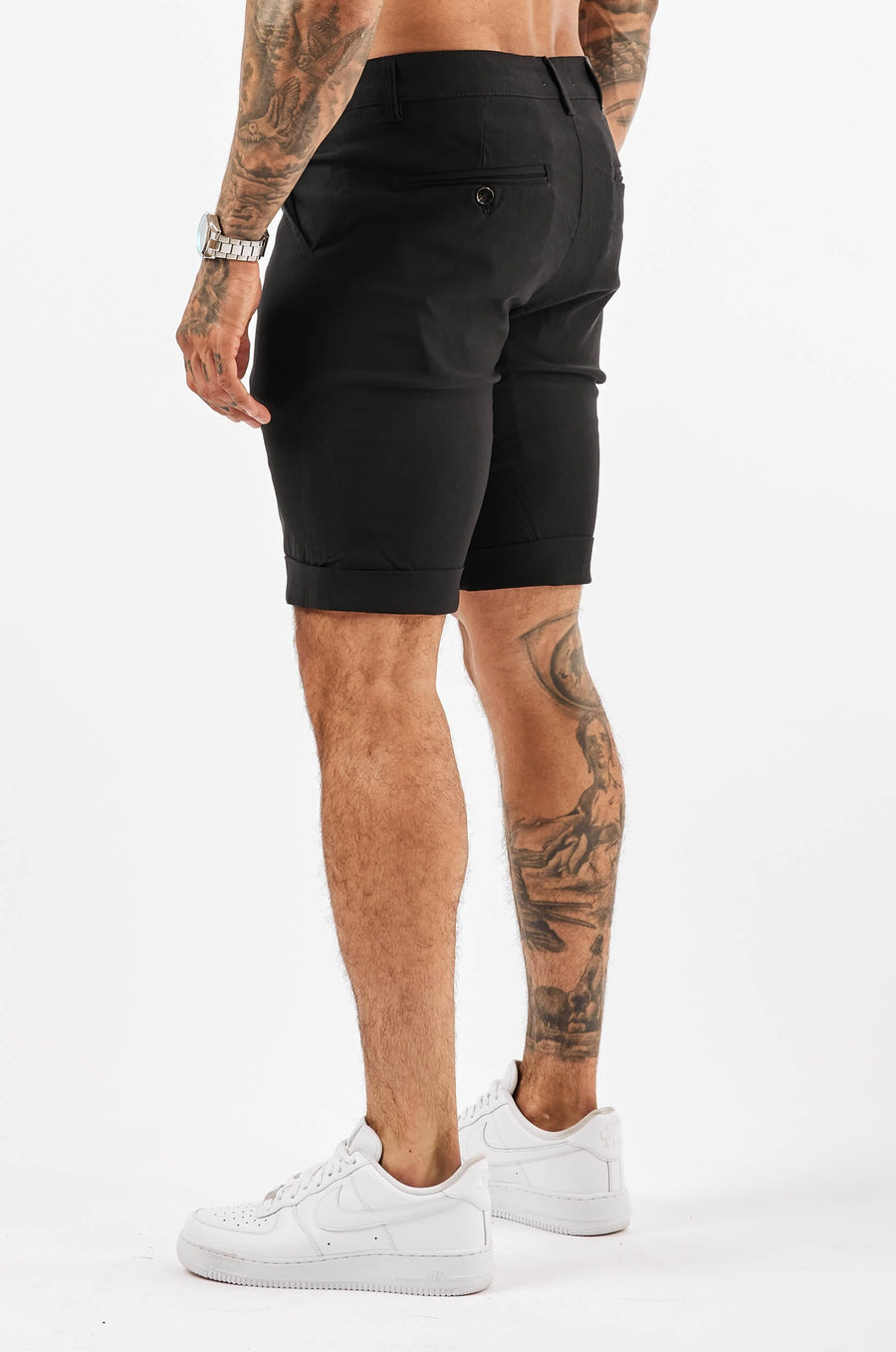 Legend London Shorts - chino FLEX CHINO SHORT - BLACK