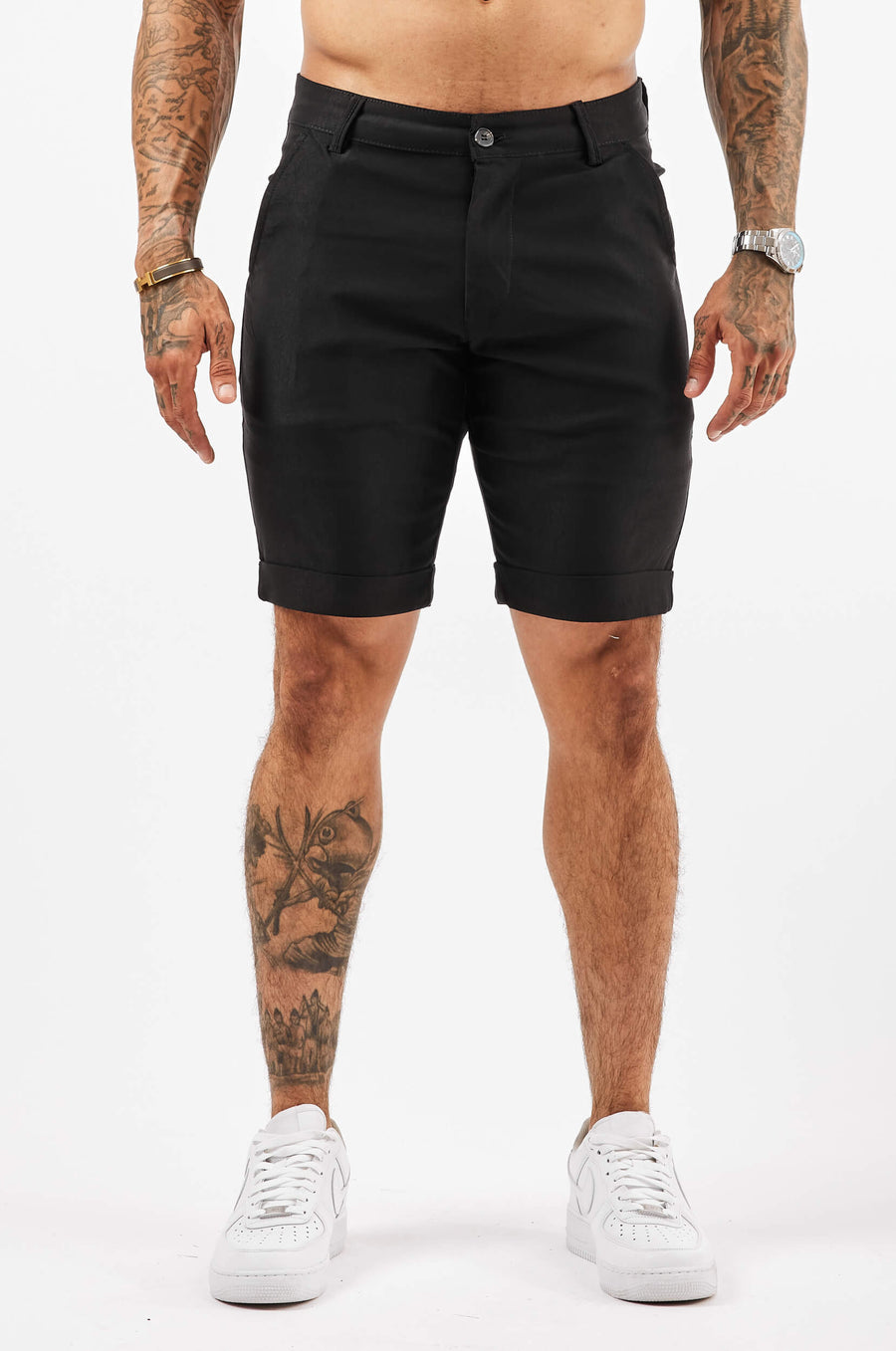 Legend London Shorts - chino FLEX CHINO SHORT - BLACK