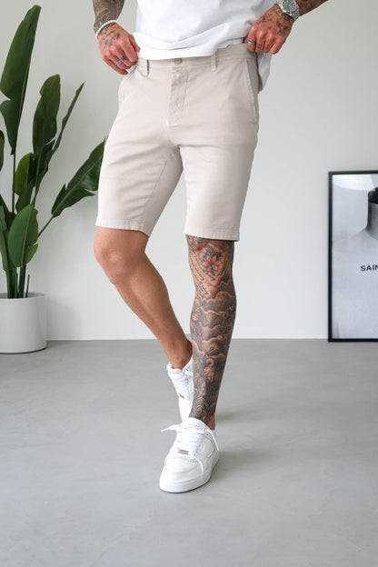 Legend London Shorts - chino SLIM CHINO SHORT - SAND